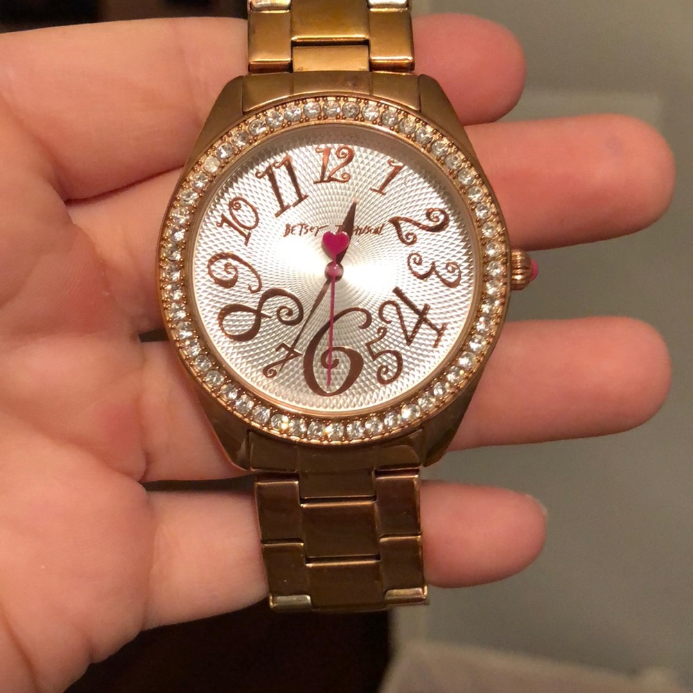 Rose gold Betsy Johnson watch